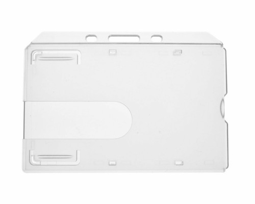 Clear enclosed card badge - clear,