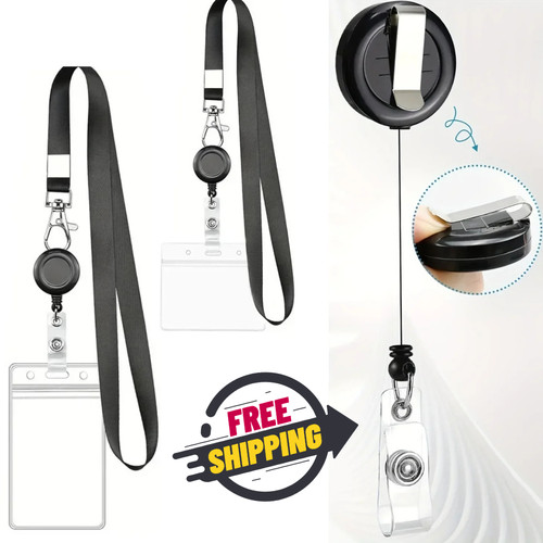 Retractable card holder - retractable, id