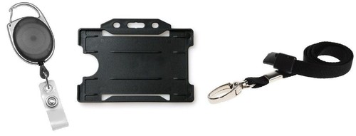 Black lanyard badge reel or - reel,