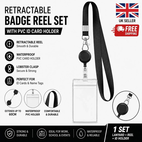 Retractable badge reel - badge, lanyard
