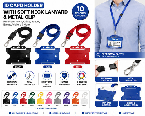 Card holder with breakaway - holder,