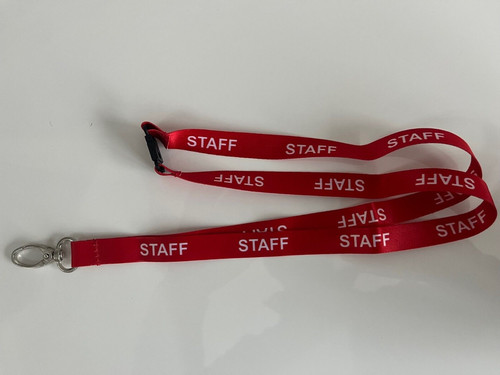 Staff lanyard red smooth neck - lanyard,