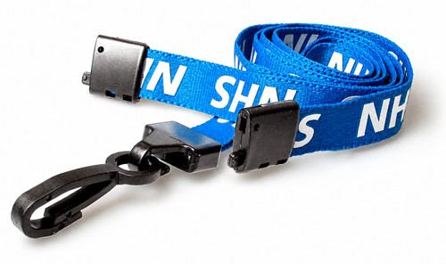 Nhs lanyard blue safety - blue,