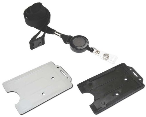 Black retractable neck - neck, lanyard