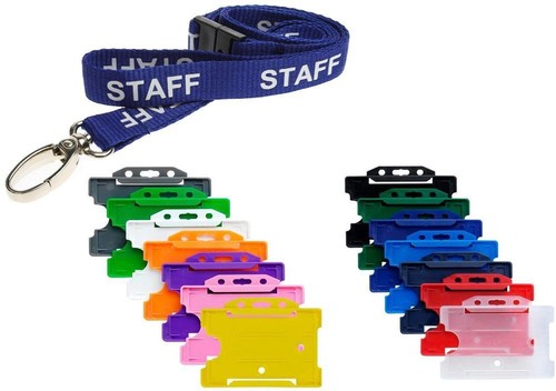 Blue staff lanyard with colour - blue,