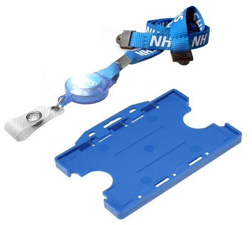Nhs lanyard with retractable - nhs,