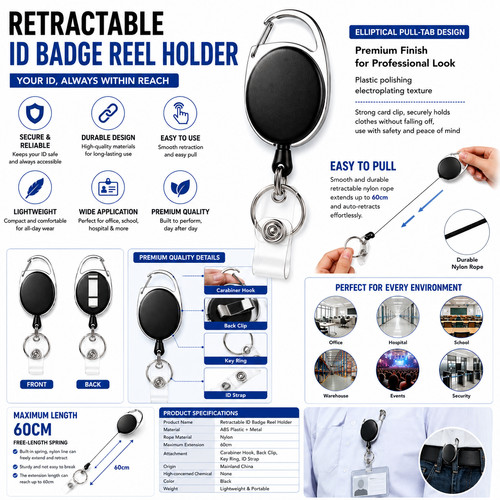 Retractable badge reel - id,