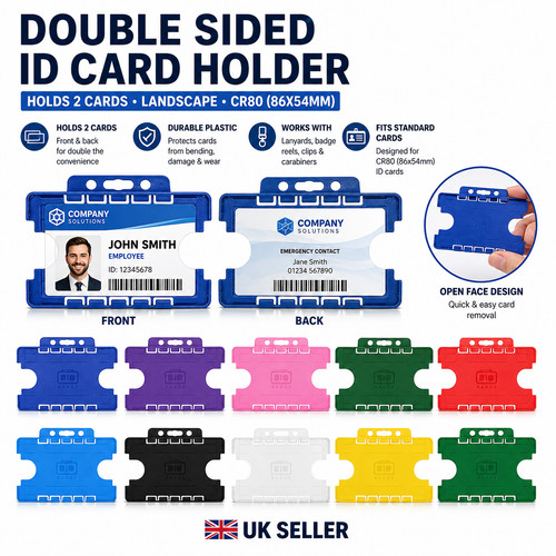 Double sided card holder - id,