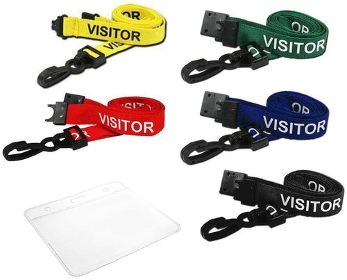 Printed visitor lanyard - printed,