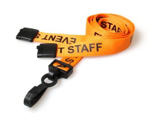 Orange printed event staff - printed,