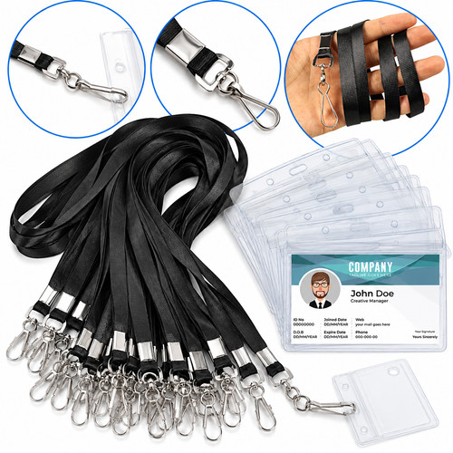 Plain lanyard neck strap metal - plain,